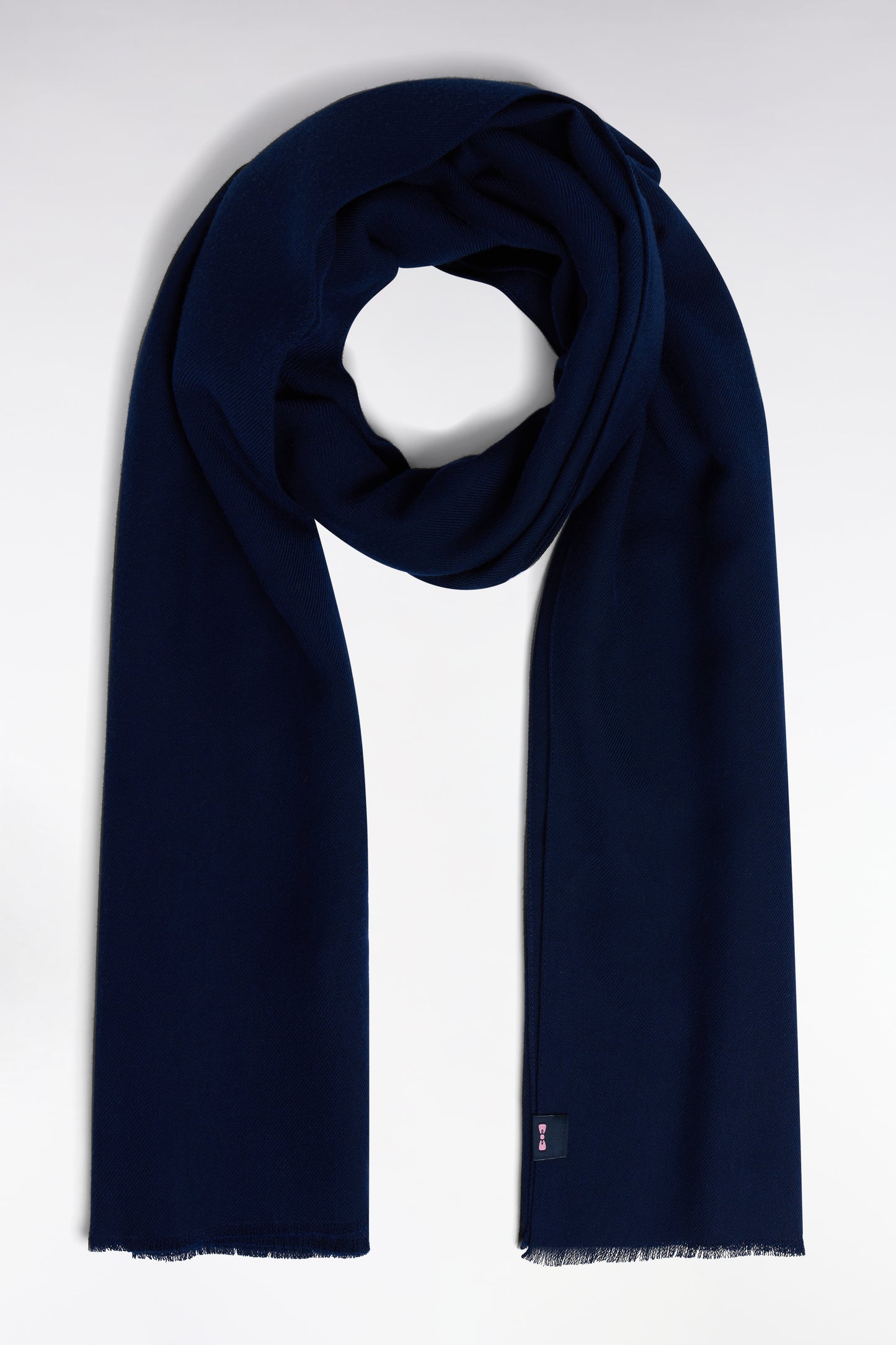 Plain navy blue flowing scarf