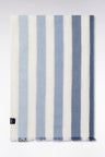 Blue cotton blend striped scarf