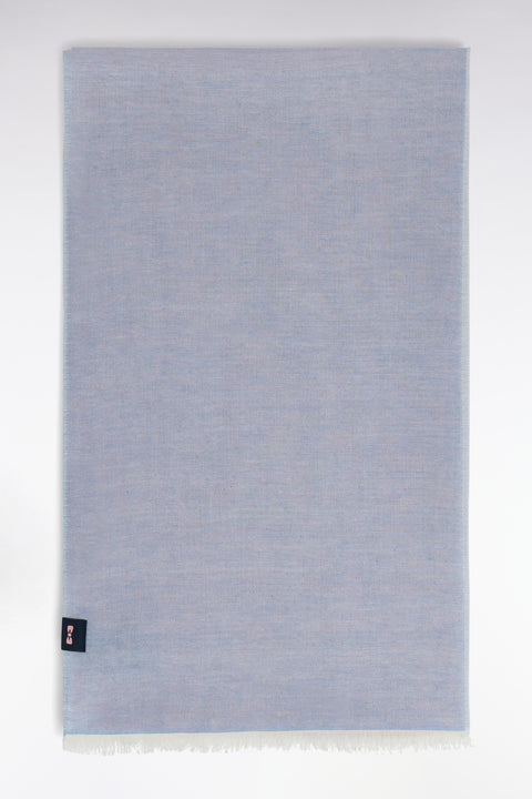 Cotton modal blend scarf with rugby stripes - Image 2
