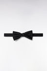 Black silk bow tie