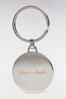 Enameled metal rugby medal keyring