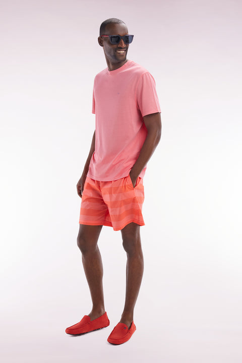 Coral striped swimsuit - Image 3