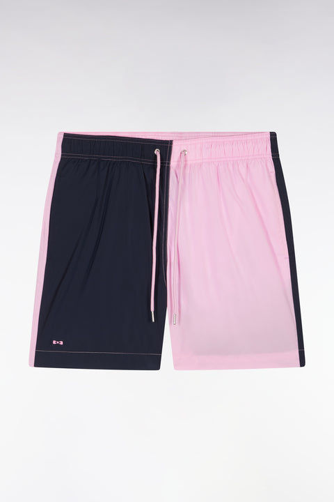 Two-tone swimsuit in pink and navy - Image 2