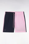 Two-tone swimsuit in pink and navy