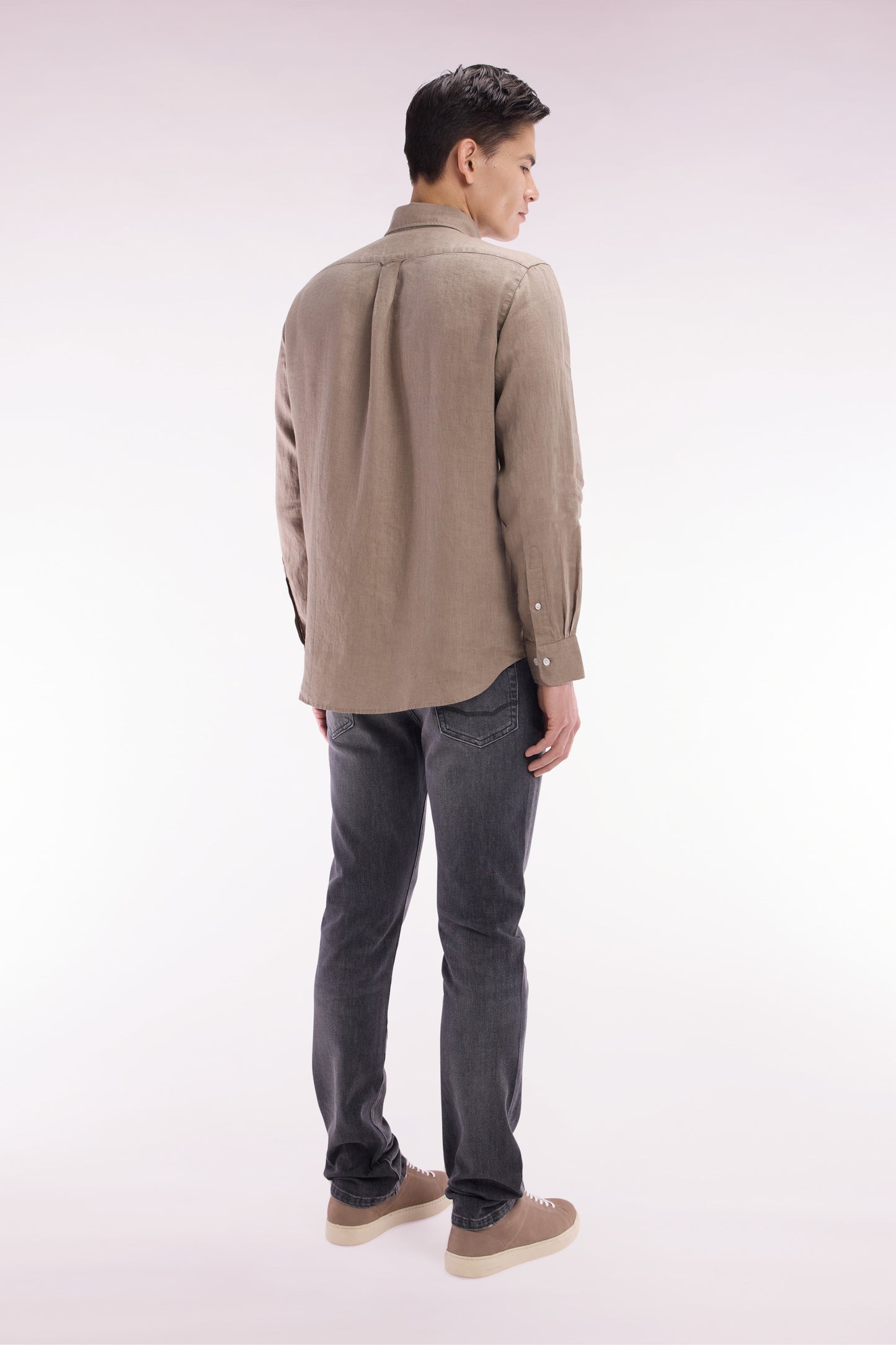 Slim fit grey stretch denim 5-pocket jeans