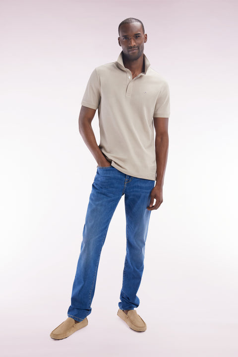 Slim-fit medium stone wash stretch denim 5-pocket jeans - Image 3