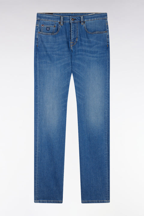 Slim-fit medium stone wash stretch denim 5-pocket jeans - Image 2