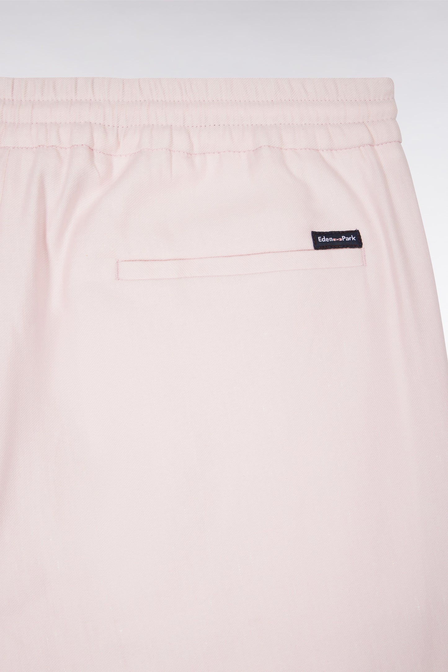 Pink linen and stretch cotton elasticated pants