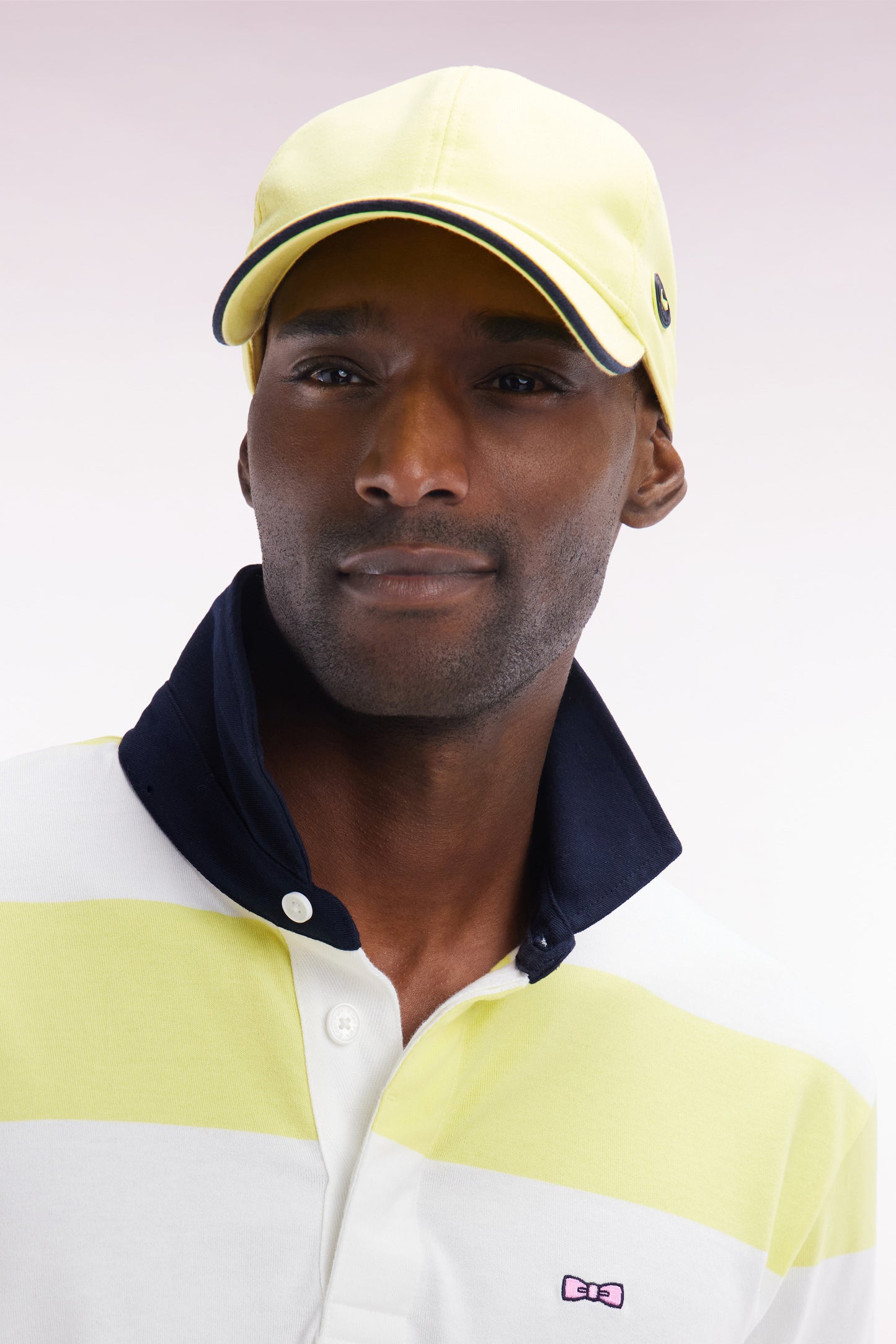 Yellow cotton jersey cap