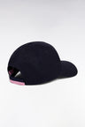 Navy cotton cap with pink Eden Park logo embroidery