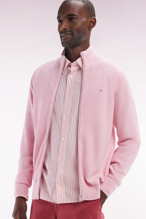 Straight-fit pink striped cotton shirt - Image 3