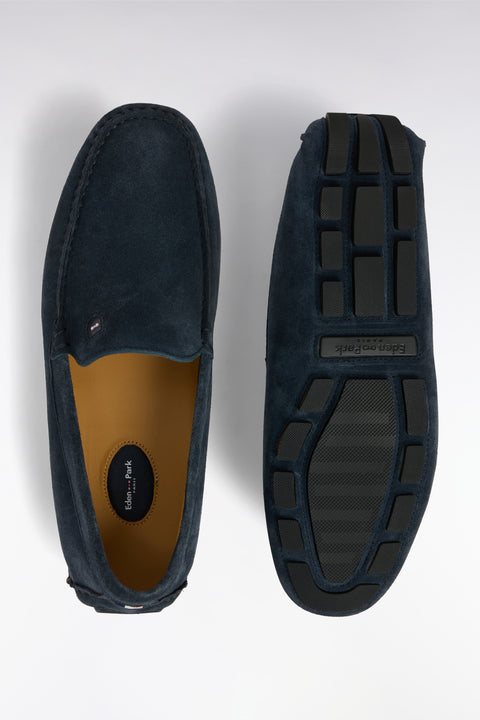 Navy suede leather loafers - Image 3