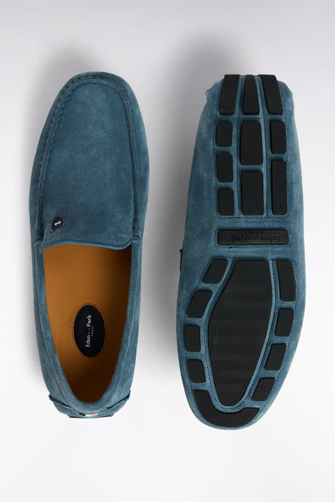 Blue suede leather loafers - Image 3