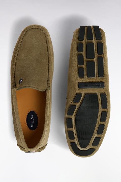 Khaki suede leather loafers - Image 3