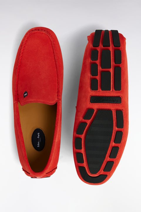 Red suede leather loafers - Image 3
