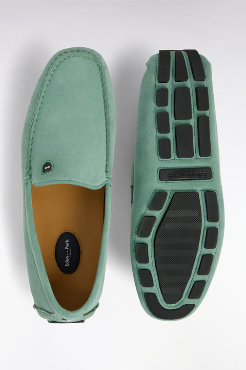 Green suede leather loafers - Image 3