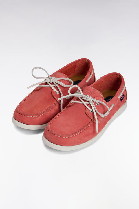 Red suede leather boat shoes style loafers - Image 3