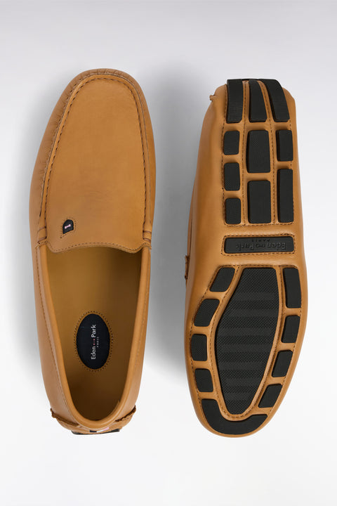 Camel split leather loafers - Image 3