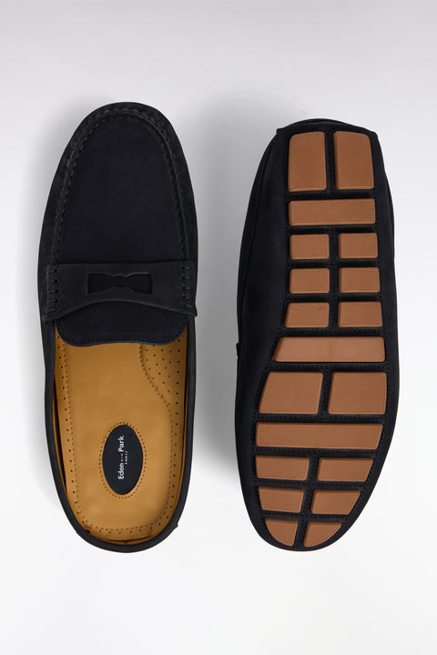 Navy suede slipper loafers - Image 3