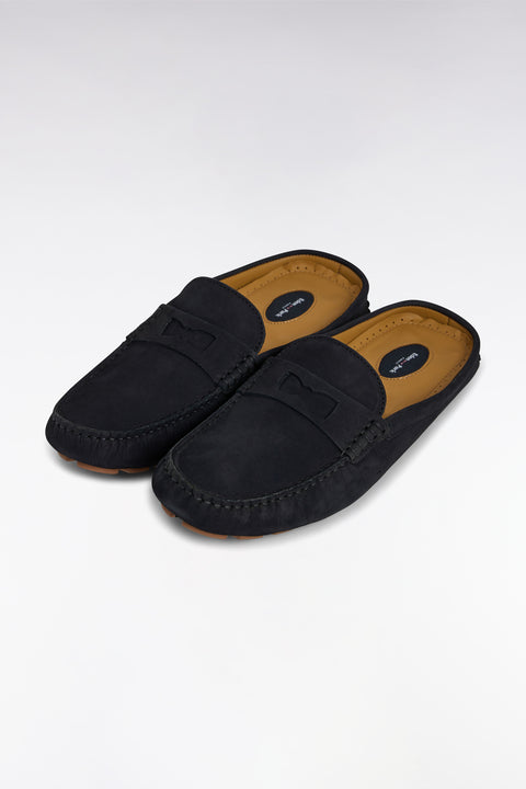 Navy suede slipper loafers - Image 2