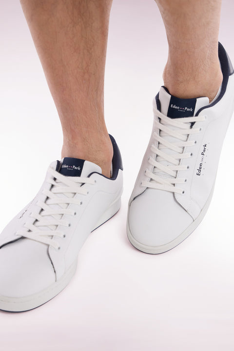 White leather low-top sneakers - Image 2