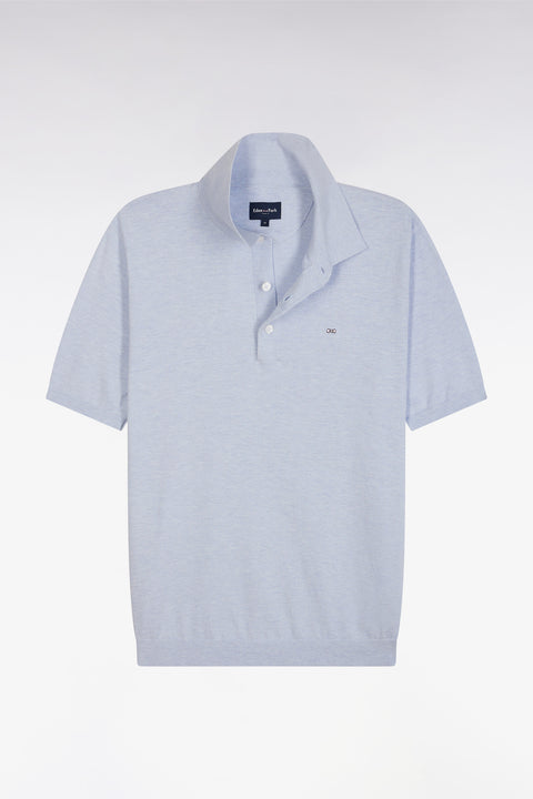 Straight-fit light grey cotton-silk-blend polo neck jumper - Image 2