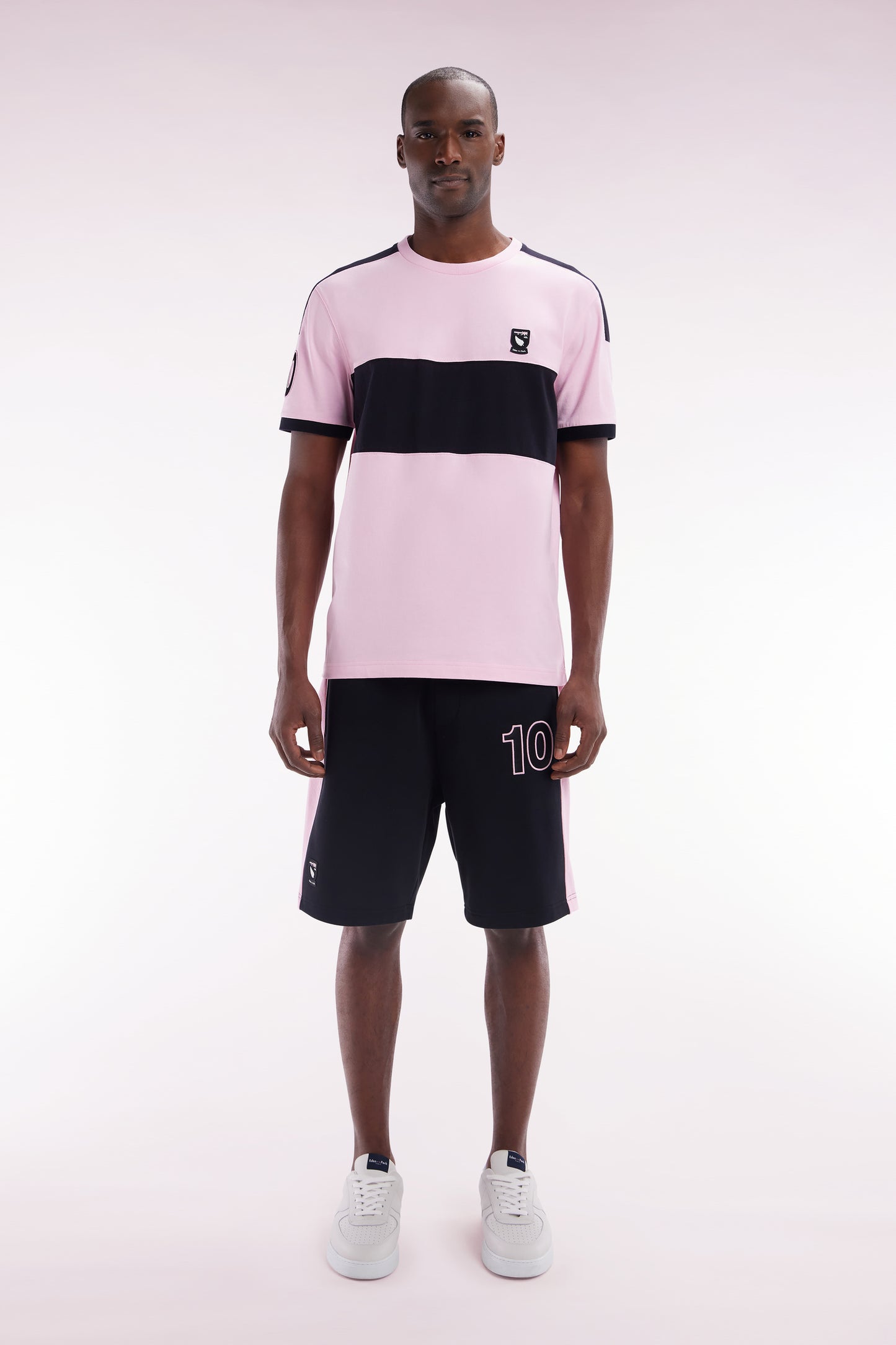 Relaxed-fit New Zealand black and pink cotton shorts