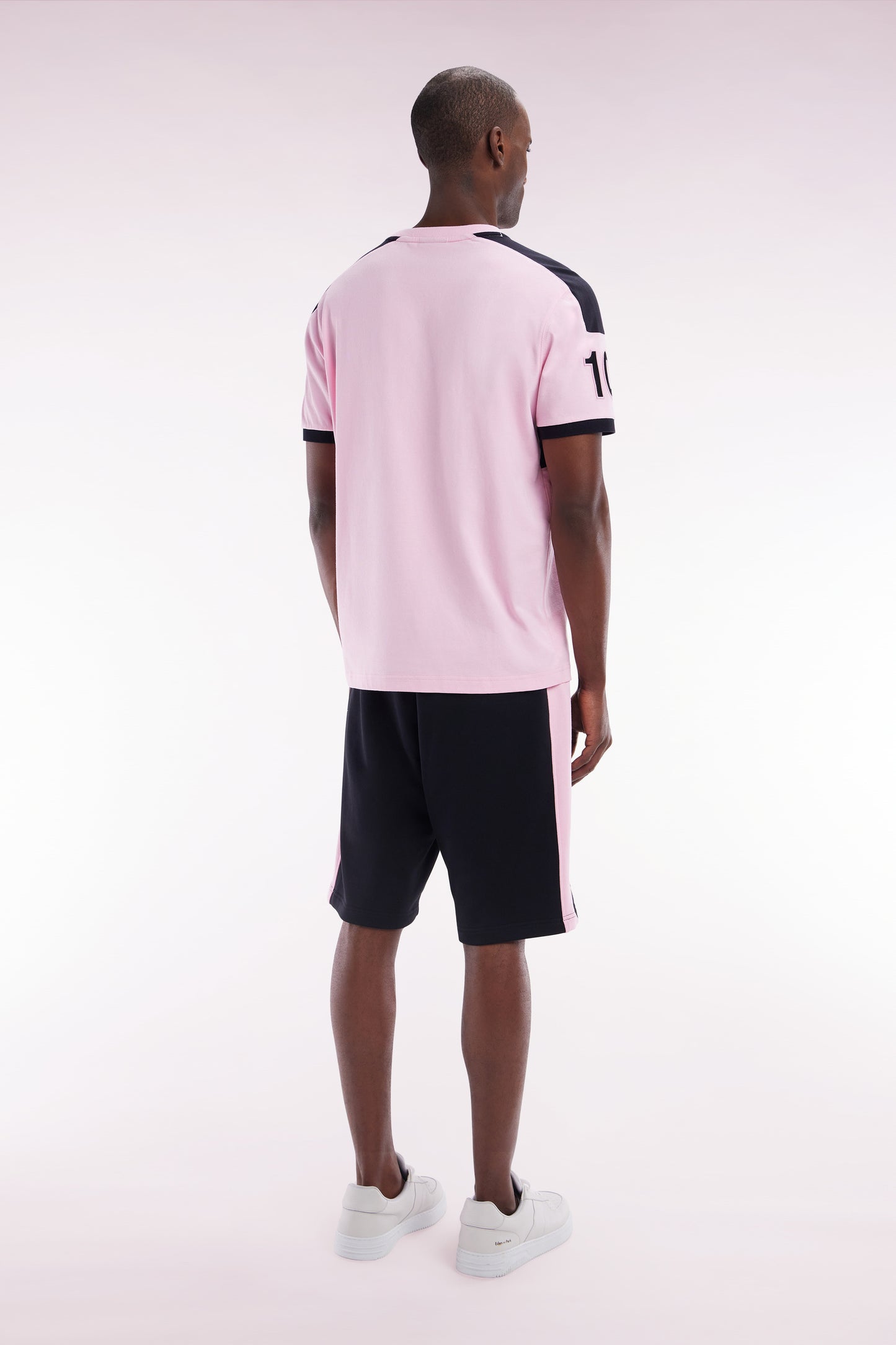 Relaxed-fit New Zealand black and pink cotton shorts