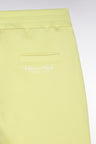 Straight-fit yellow cotton fleece shorts