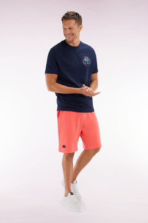 Relaxed-fit oral cotton fleece shorts - Image 3