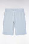 Relaxed-fit sky blue cotton fleece shorts