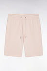 Relaxed-fit light pink cotton fleece shorts