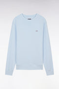 Sweatshirt en molleton coton ciel coupe droite