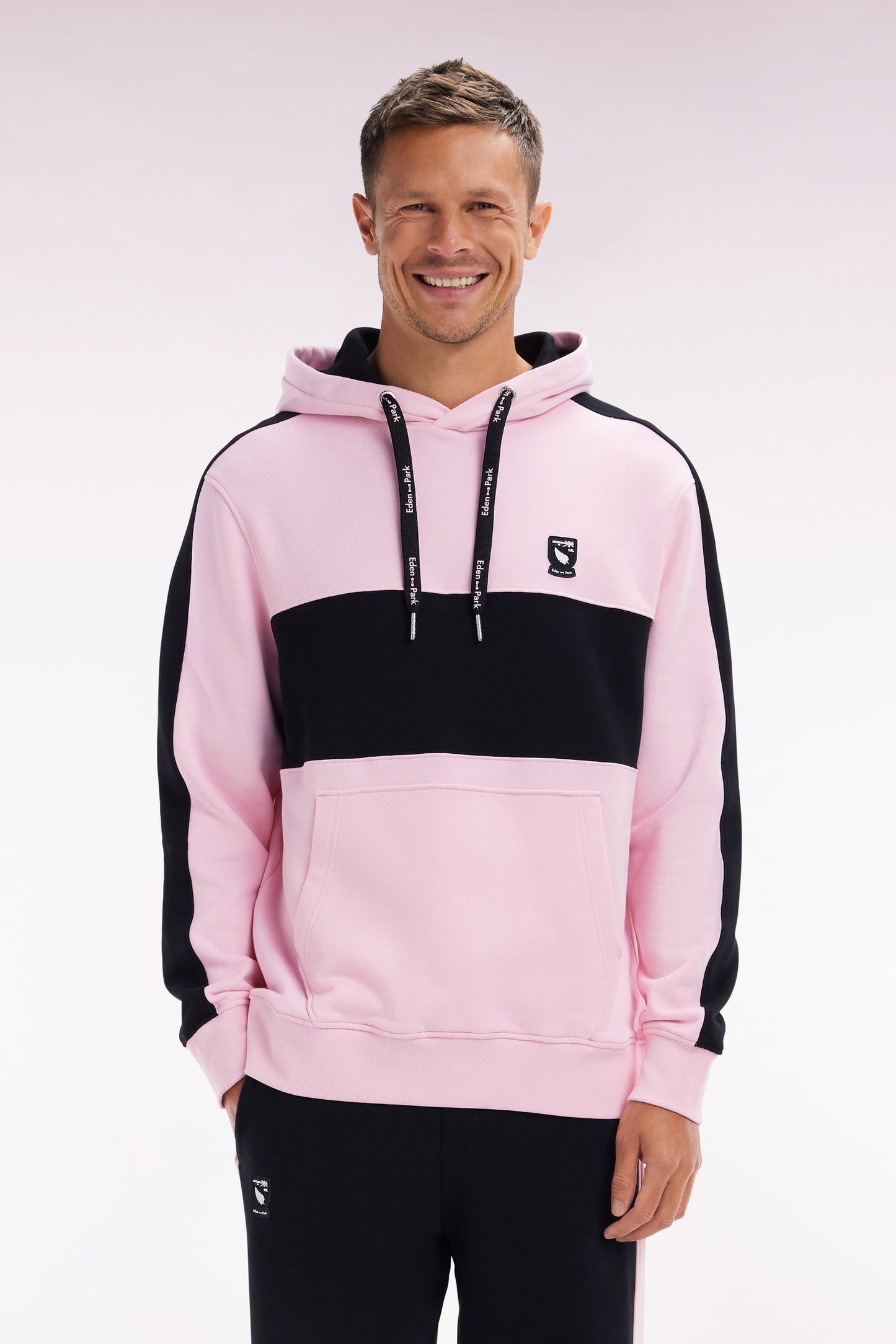 Relaxed-fit New Zealand pink cotton hoodie
