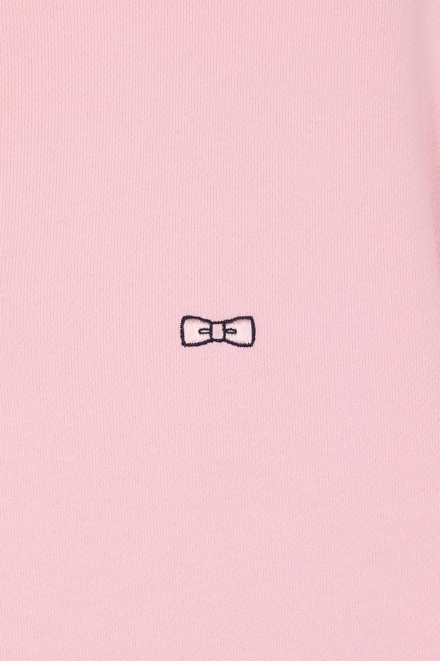 Straight-fit pink cotton zip-neck sweatshirt