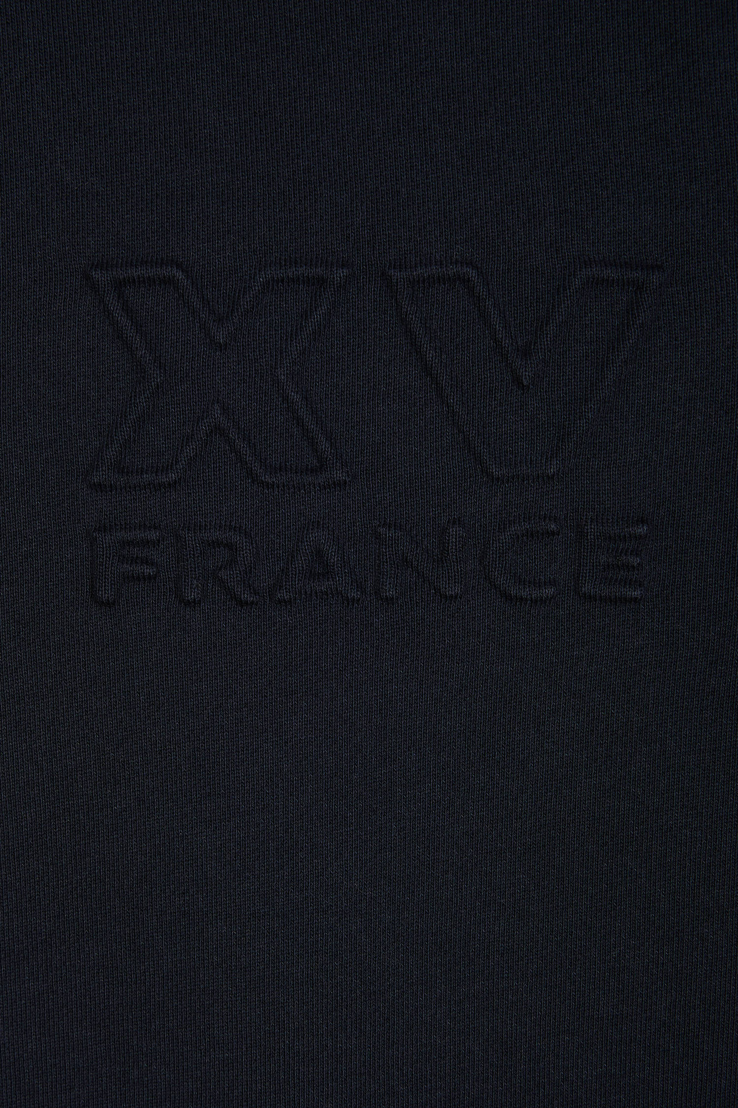 Sweatshirt à col maillot en coton marine XV de France coupe droite