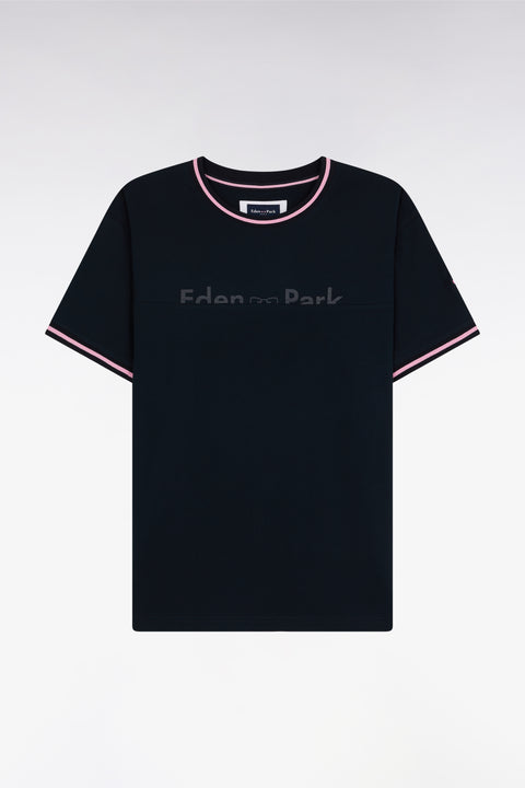 Relaxed-fit navy T-shirt with Eden Park silkscreen - Image 1