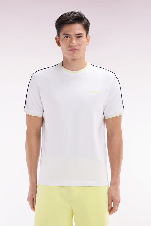 White cotton T-shirt, relaxed fit - Image 1