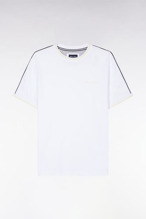 White cotton T-shirt, relaxed fit - Image 2