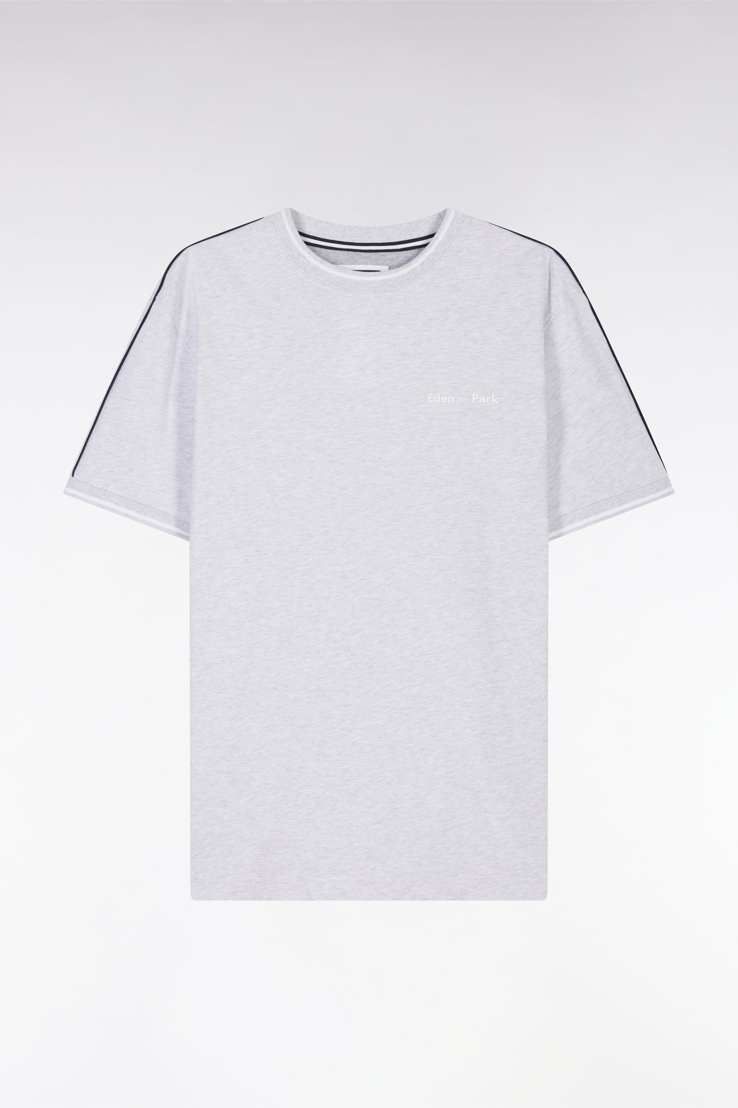 T-shirt en coton gris coupe décontractée