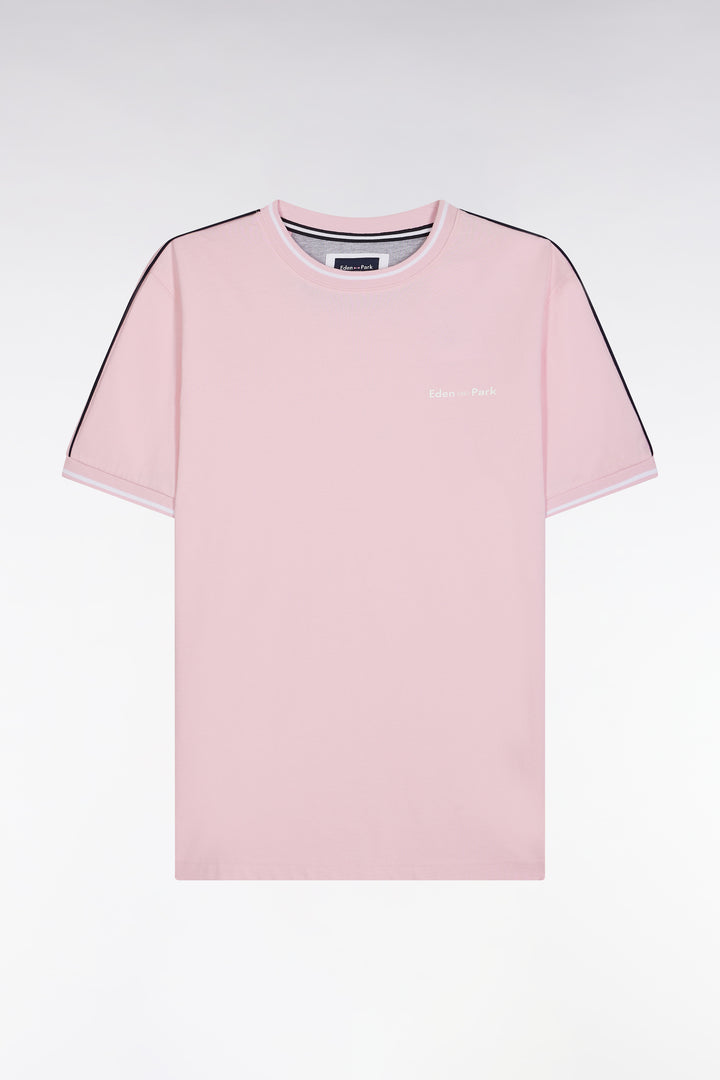 T-shirt en coton rose coupe décontractée