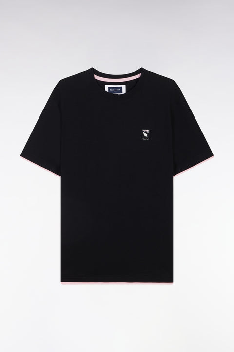 Black cotton t-shirt New Zealand casual cut - Image 2
