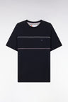 French XV T-shirt in Marine Cotton with Passepoils Straight Cup