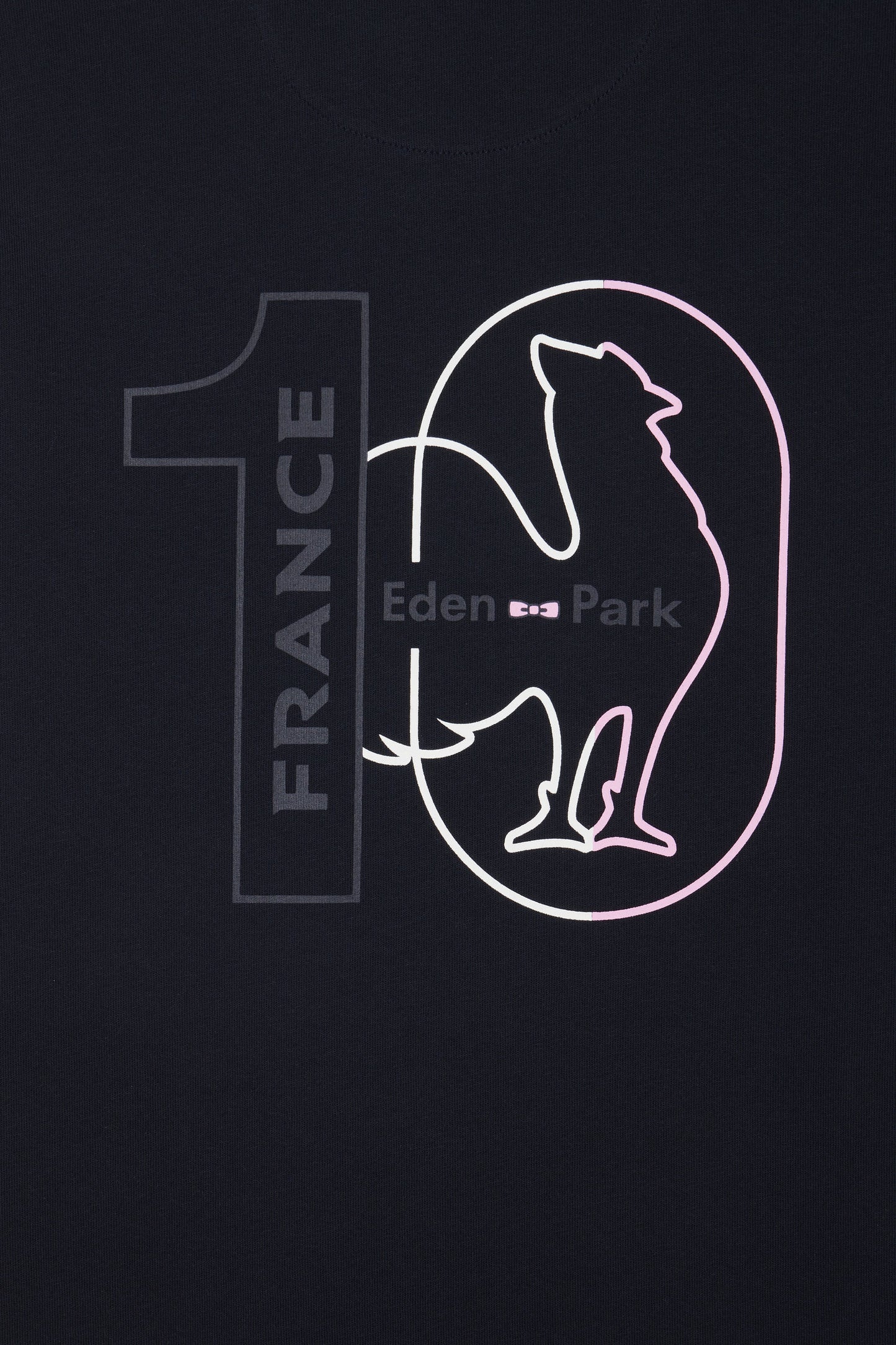 Bicolor French XV T-shirt in Marine Cotton Coq Coq Straight Cut