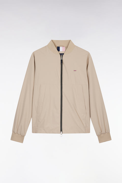 Soft Touch polyamide zipped jacket with beige Teddy collar - Image 2
