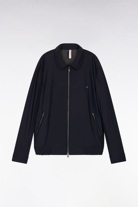 Technical zipped navy jacket - Image 2