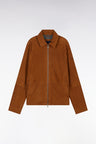Brown suede zipped jacket
