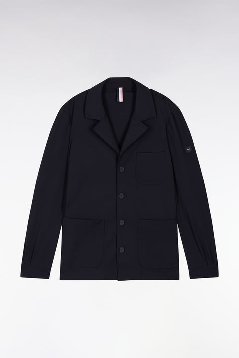 Navy blue overshirt jacket with patch pockets - Image 2