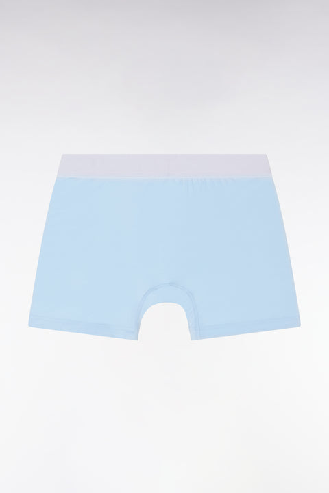 Stretch cotton jersey boxer with white elastic waistband - Image 2