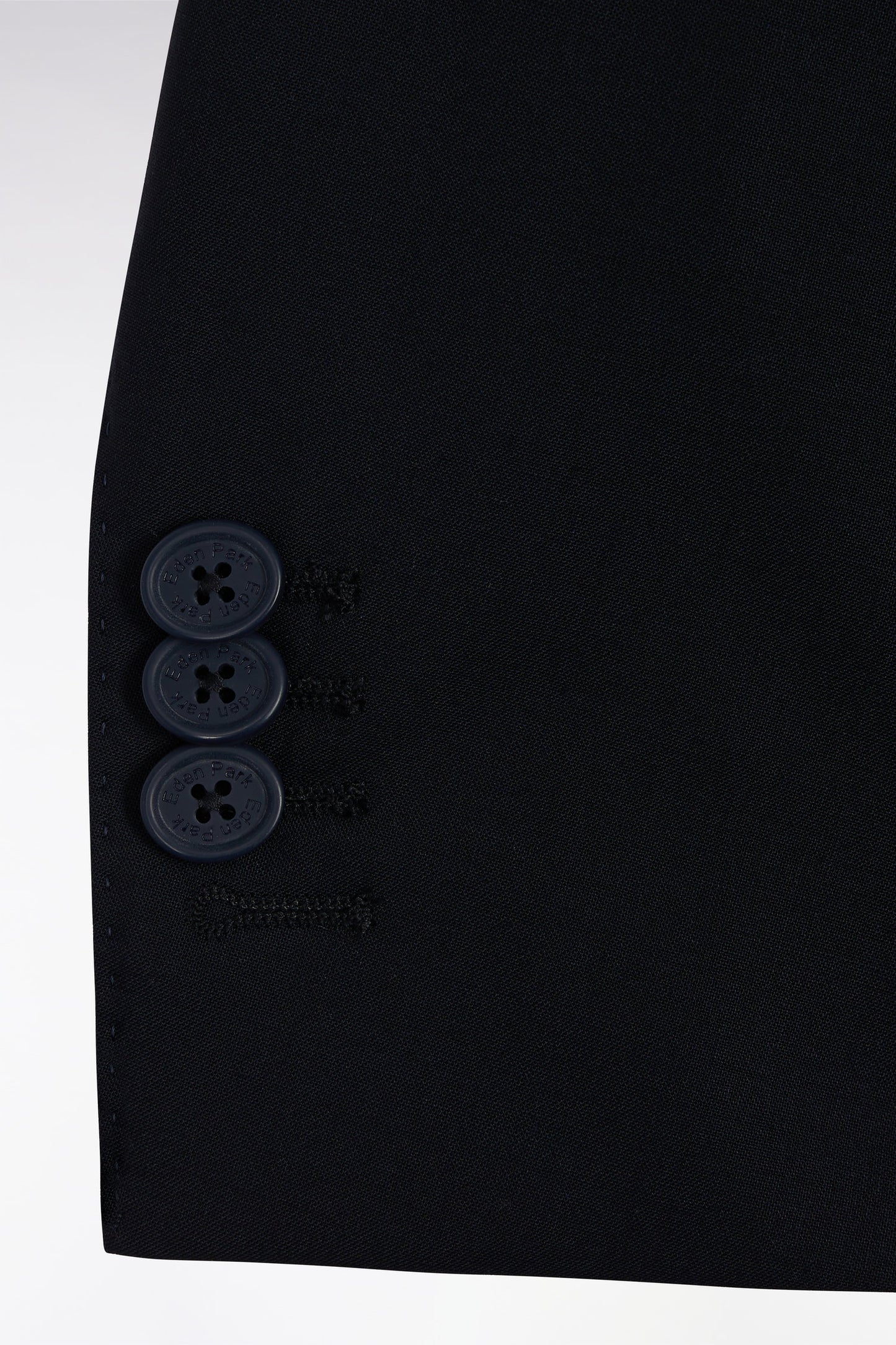2-button navy jacket in stretch wool blend